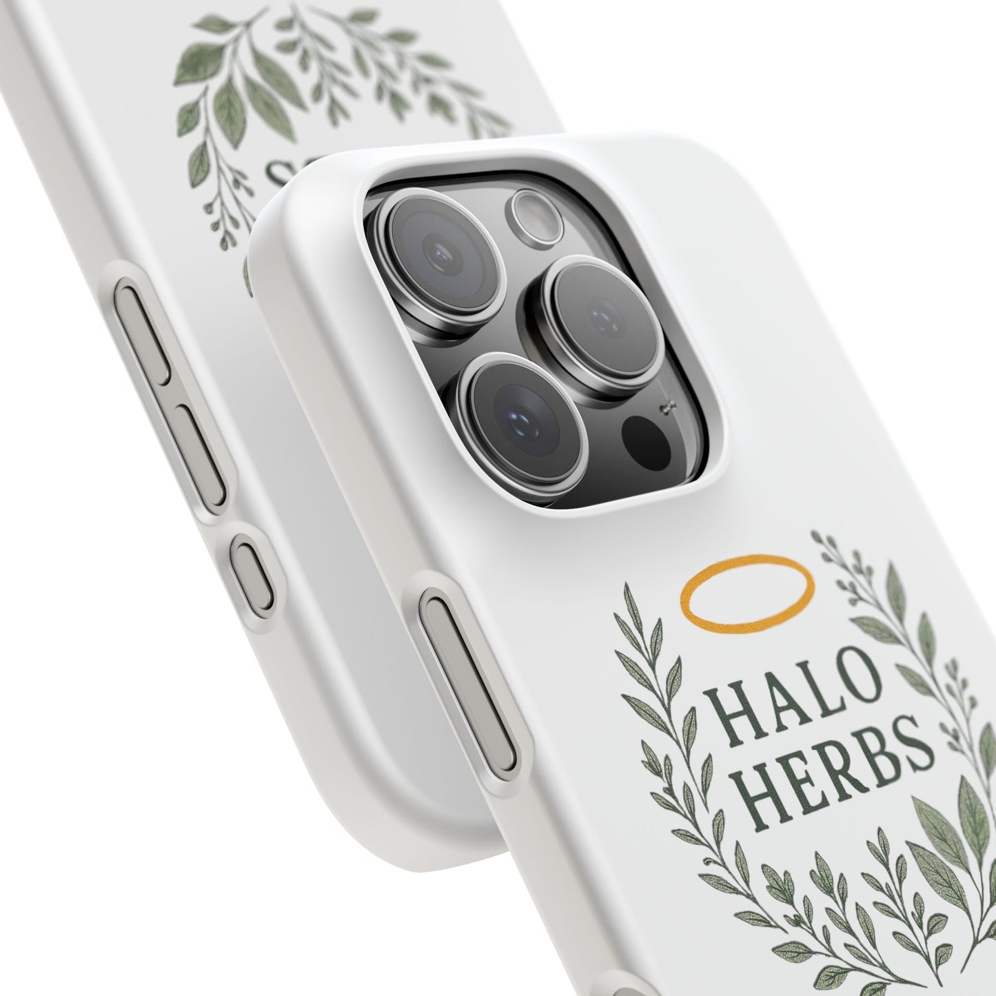 Herbal Halo Phone Case, Stylish Snap Case, Nature Lover Gift, Eco-Friendly Phone Accessory, Floral Design Phone Cover