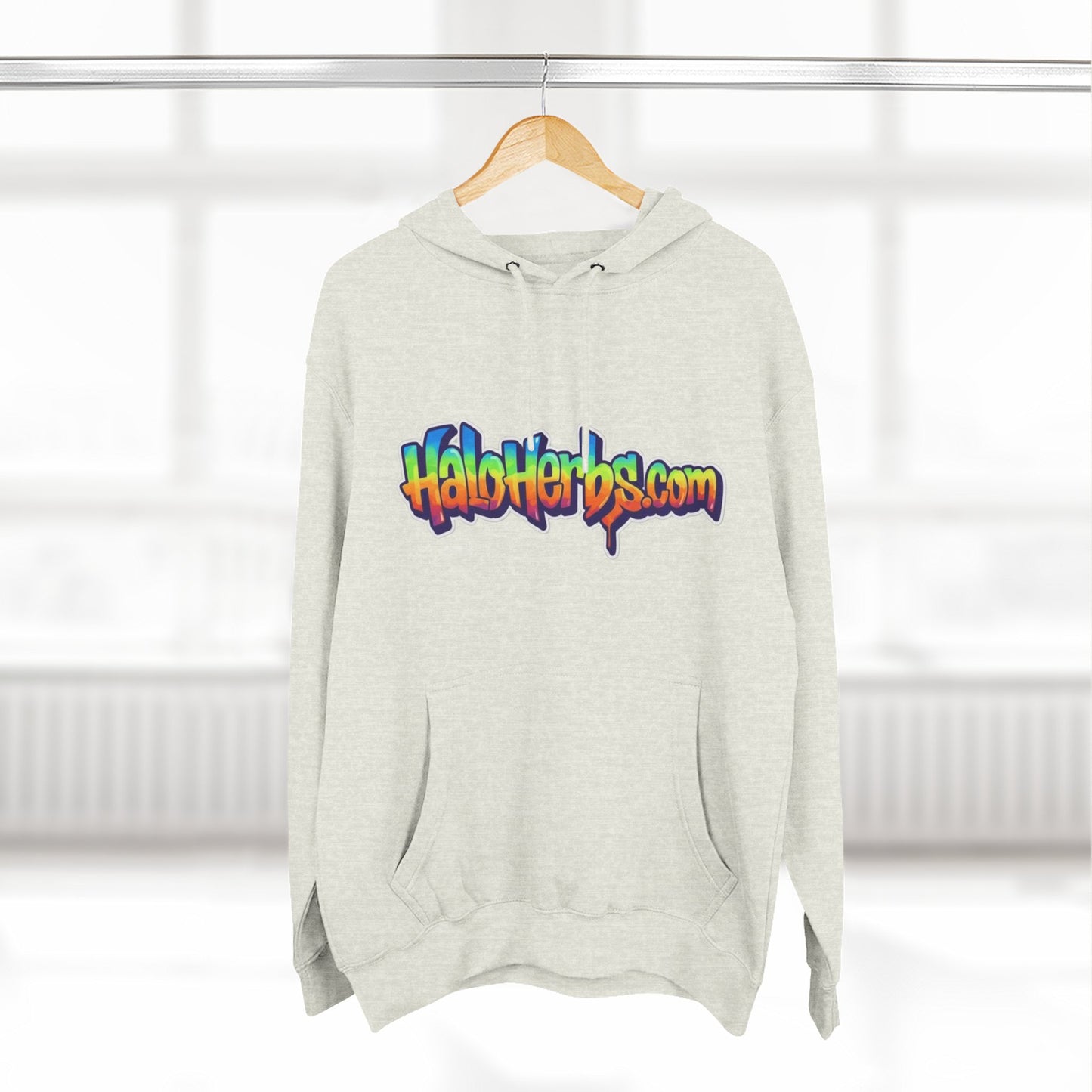 Colorful Fleece Hoodie with HaloHerbs.com Design
