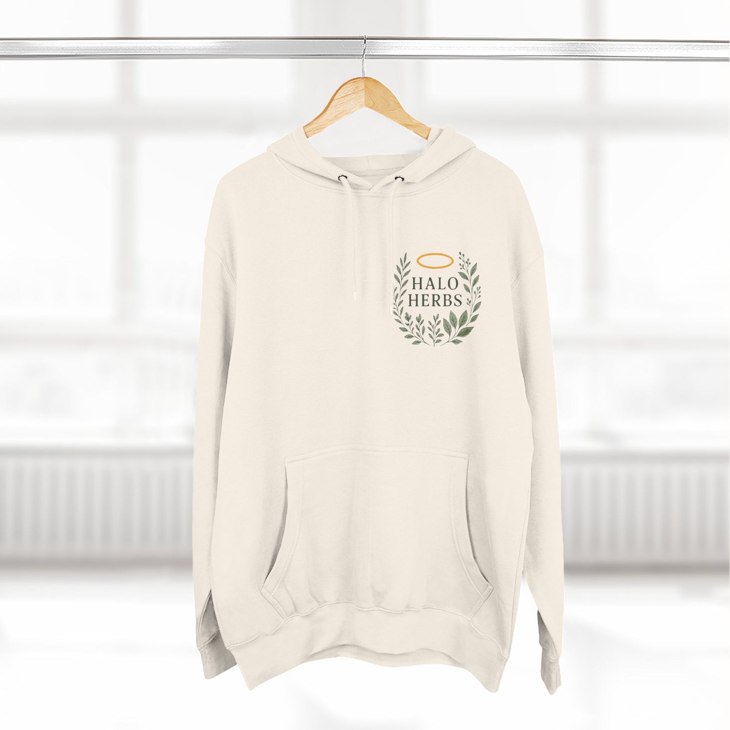 Halo Herbs Fleece Hoodie, Cozy Casual Wear, Perfect for Gifting, Relaxed Style, Ideal for All Seasons
