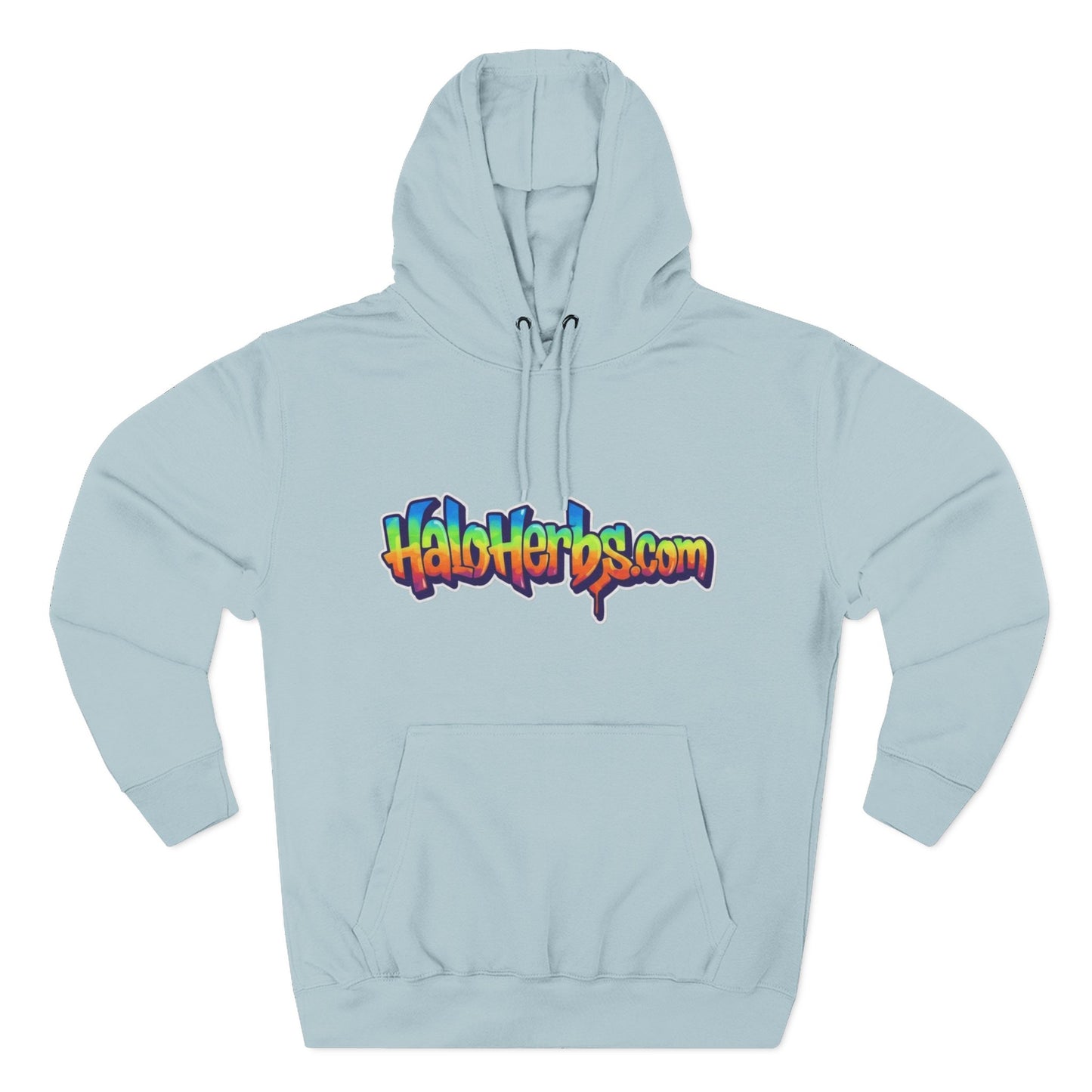 Colorful Fleece Hoodie with HaloHerbs.com Design