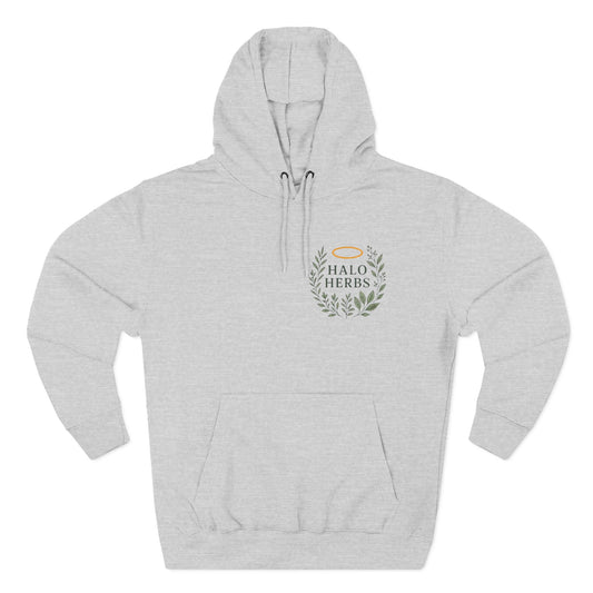 Halo Herbs Fleece Hoodie, Cozy Casual Wear, Perfect for Gifting, Relaxed Style, Ideal for All Seasons