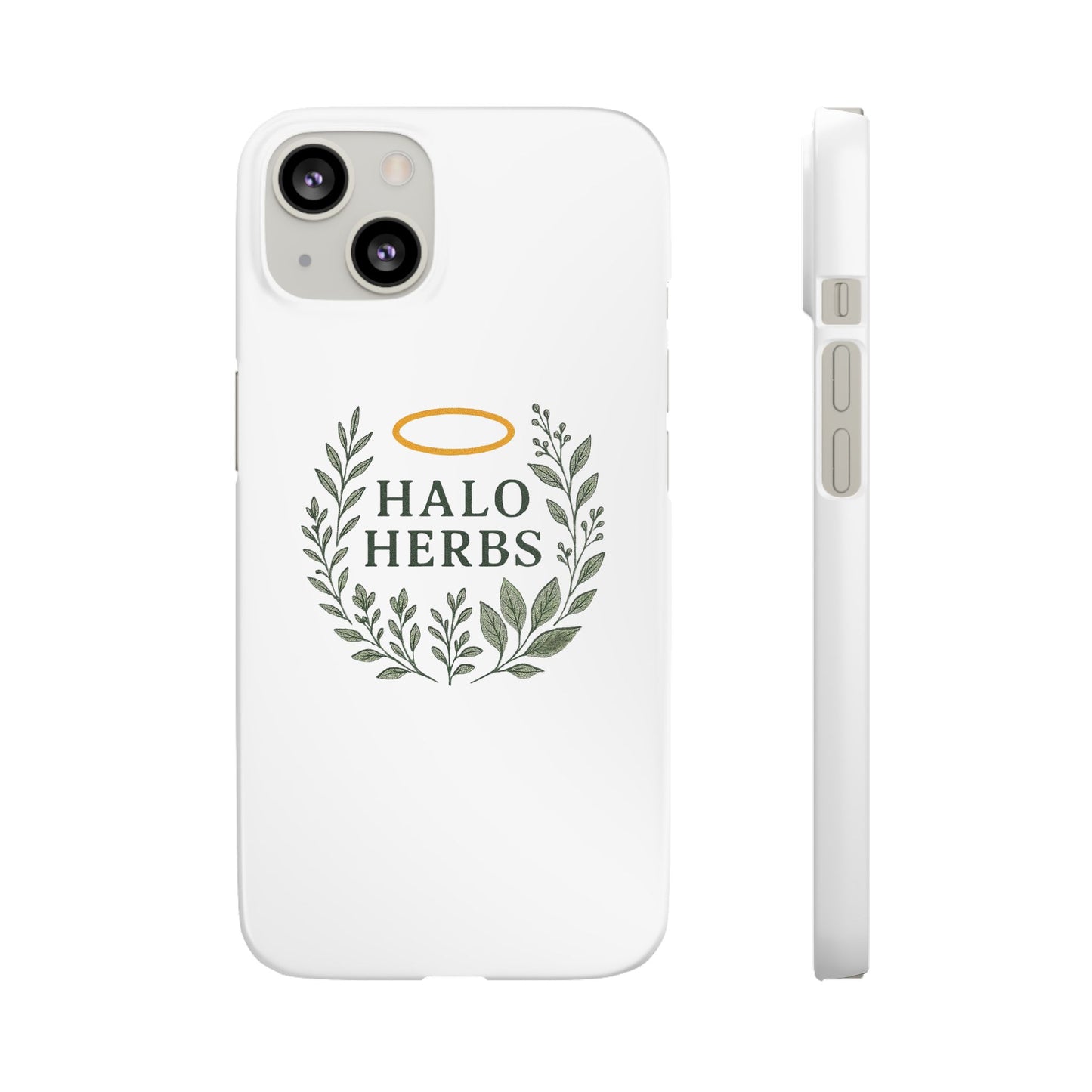 Herbal Halo Phone Case, Stylish Snap Case, Nature Lover Gift, Eco-Friendly Phone Accessory, Floral Design Phone Cover
