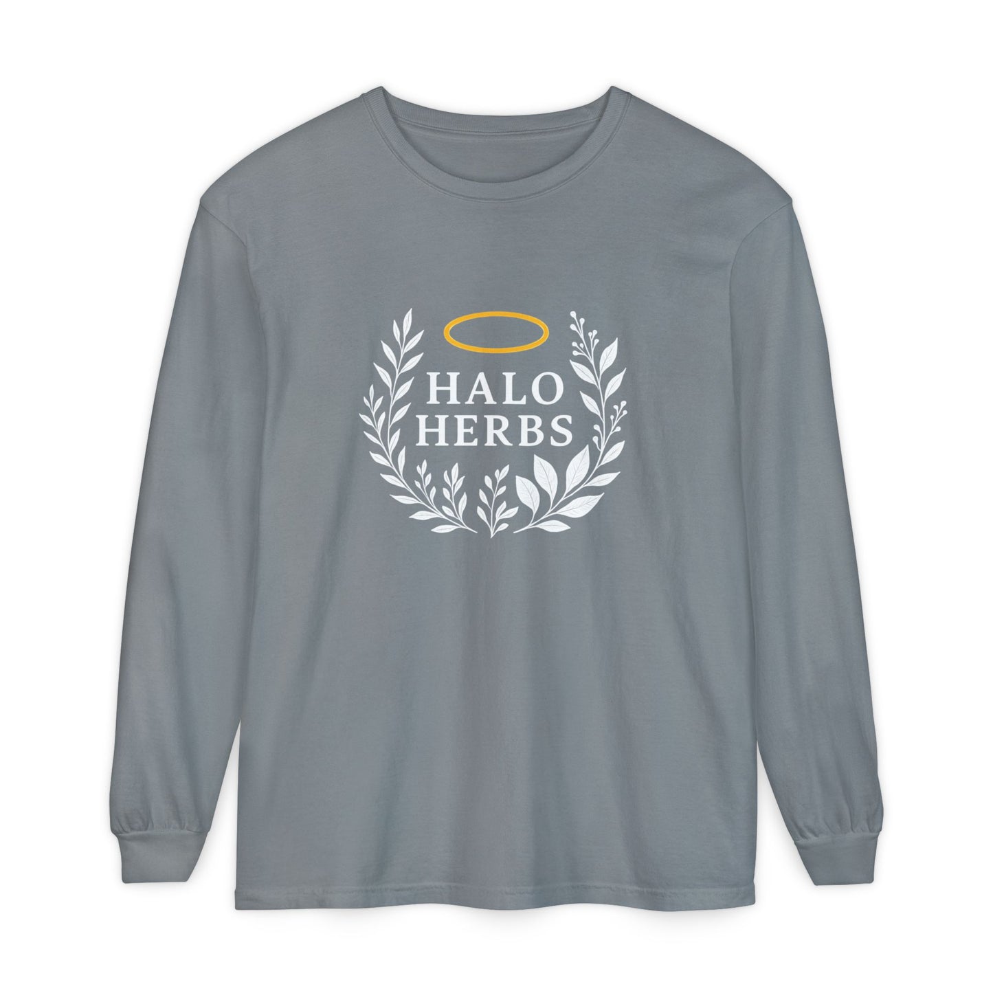 Halo Herbs Stylish Unisex Long Sleeve T-Shirt, Casual Wear