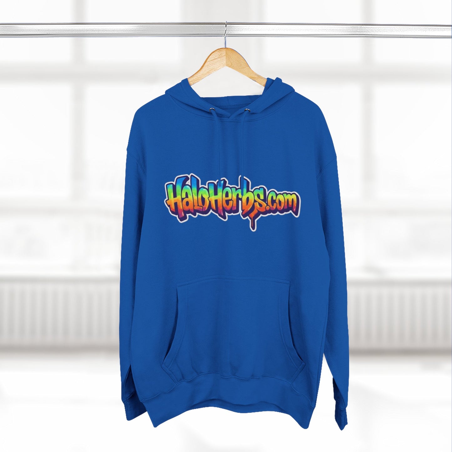 Colorful Fleece Hoodie with HaloHerbs.com Design