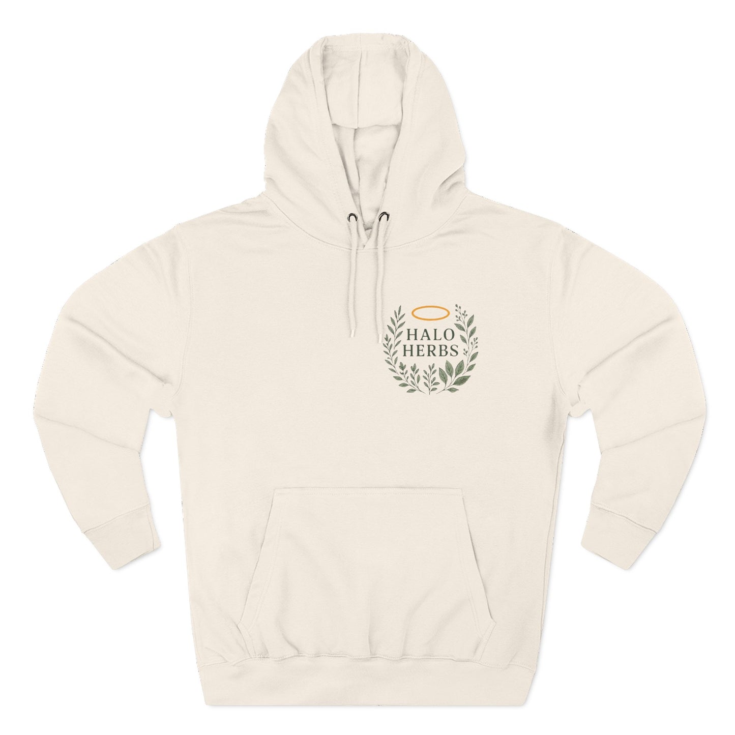 Halo Herbs Fleece Hoodie, Cozy Casual Wear, Perfect for Gifting, Relaxed Style, Ideal for All Seasons