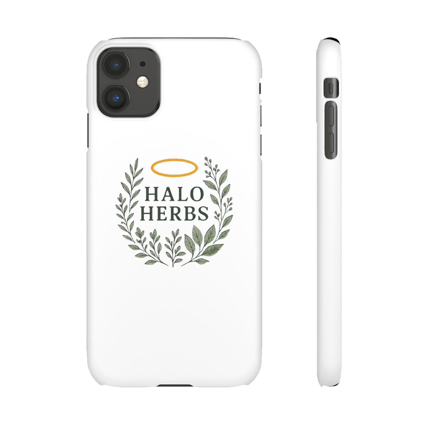Herbal Halo Phone Case, Stylish Snap Case, Nature Lover Gift, Eco-Friendly Phone Accessory, Floral Design Phone Cover