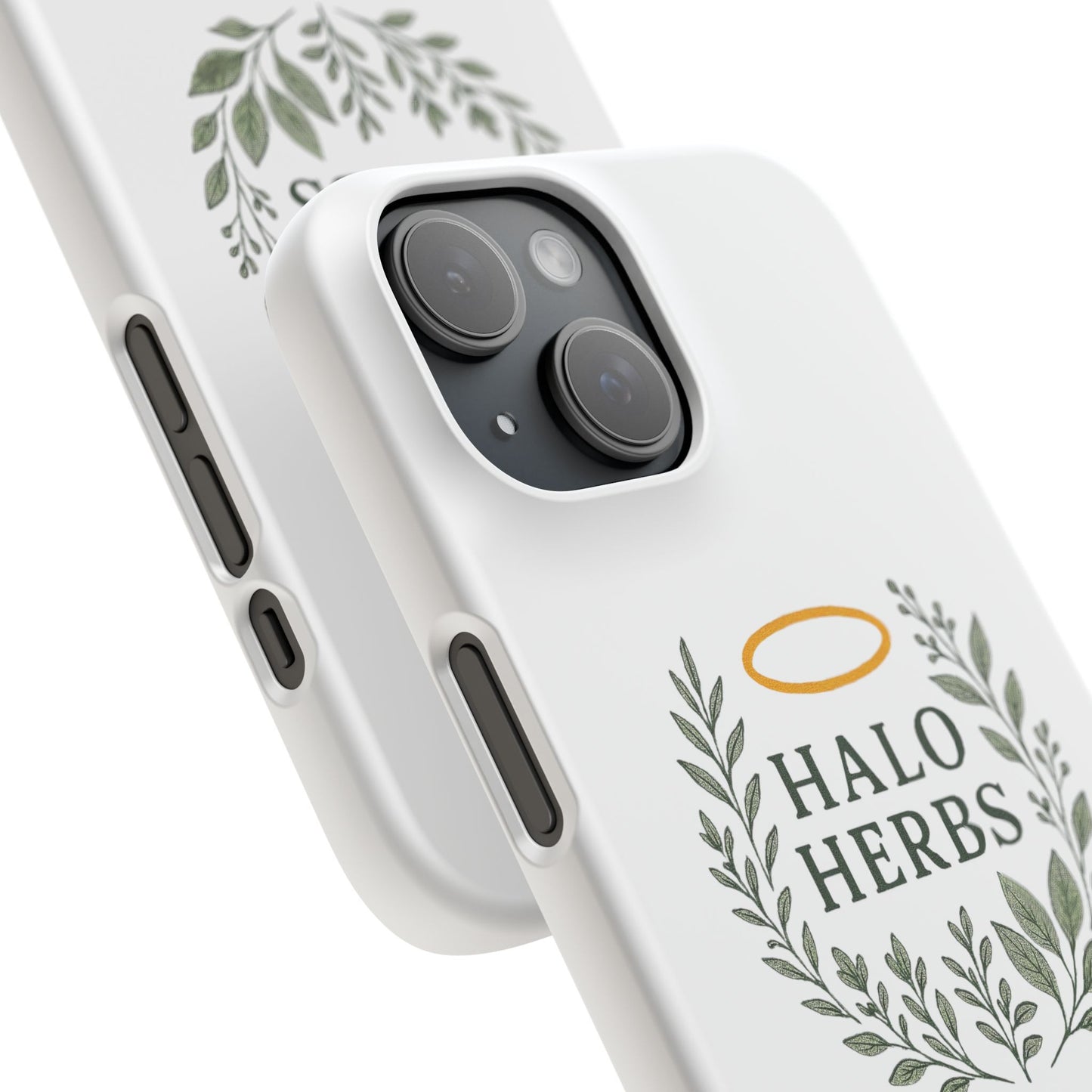 Herbal Halo Phone Case, Stylish Snap Case, Nature Lover Gift, Eco-Friendly Phone Accessory, Floral Design Phone Cover