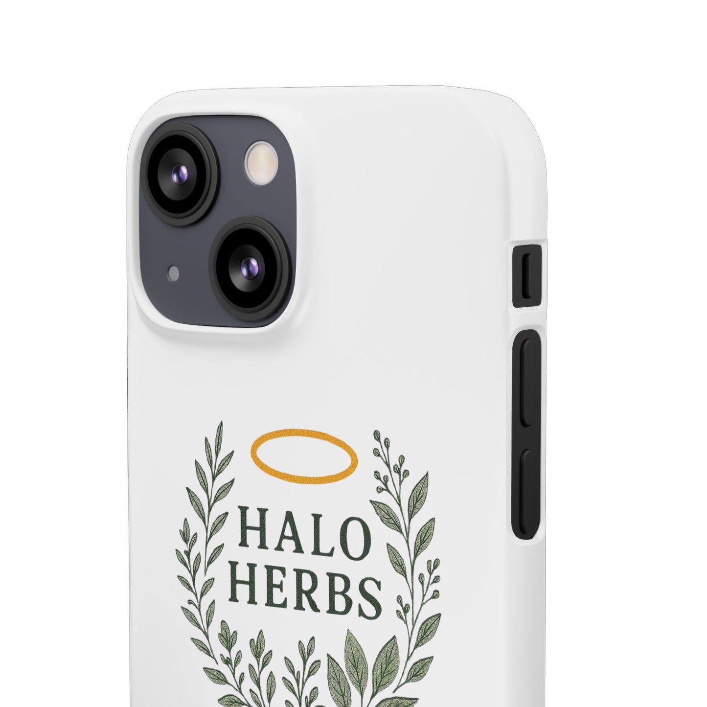Herbal Halo Phone Case, Stylish Snap Case, Nature Lover Gift, Eco-Friendly Phone Accessory, Floral Design Phone Cover