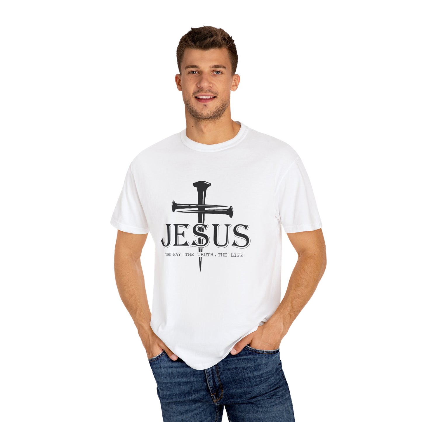 Jesus Cross Garment-Dyed T-Shirt
