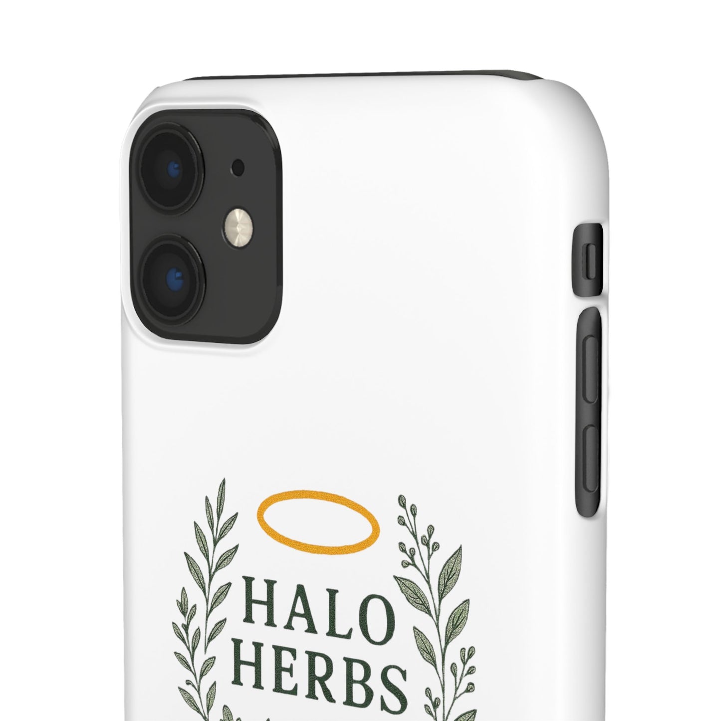 Herbal Halo Phone Case, Stylish Snap Case, Nature Lover Gift, Eco-Friendly Phone Accessory, Floral Design Phone Cover