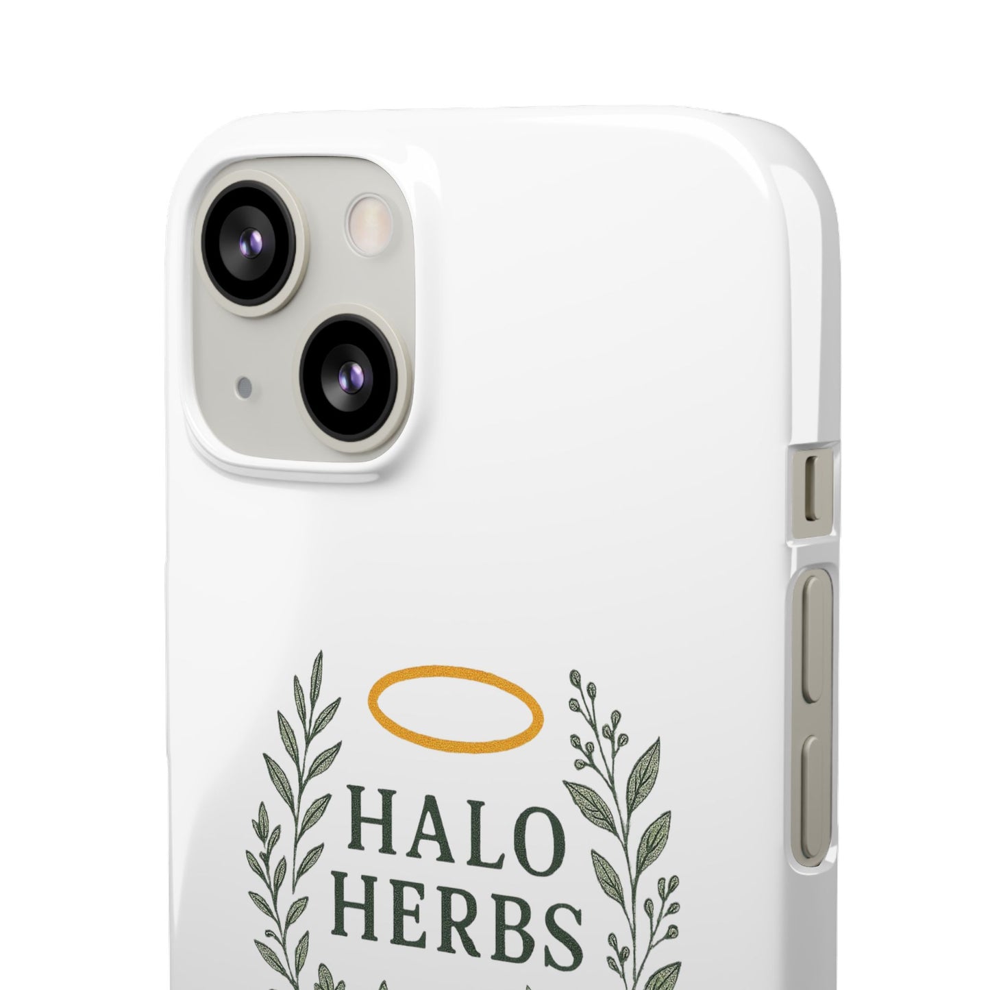 Herbal Halo Phone Case, Stylish Snap Case, Nature Lover Gift, Eco-Friendly Phone Accessory, Floral Design Phone Cover