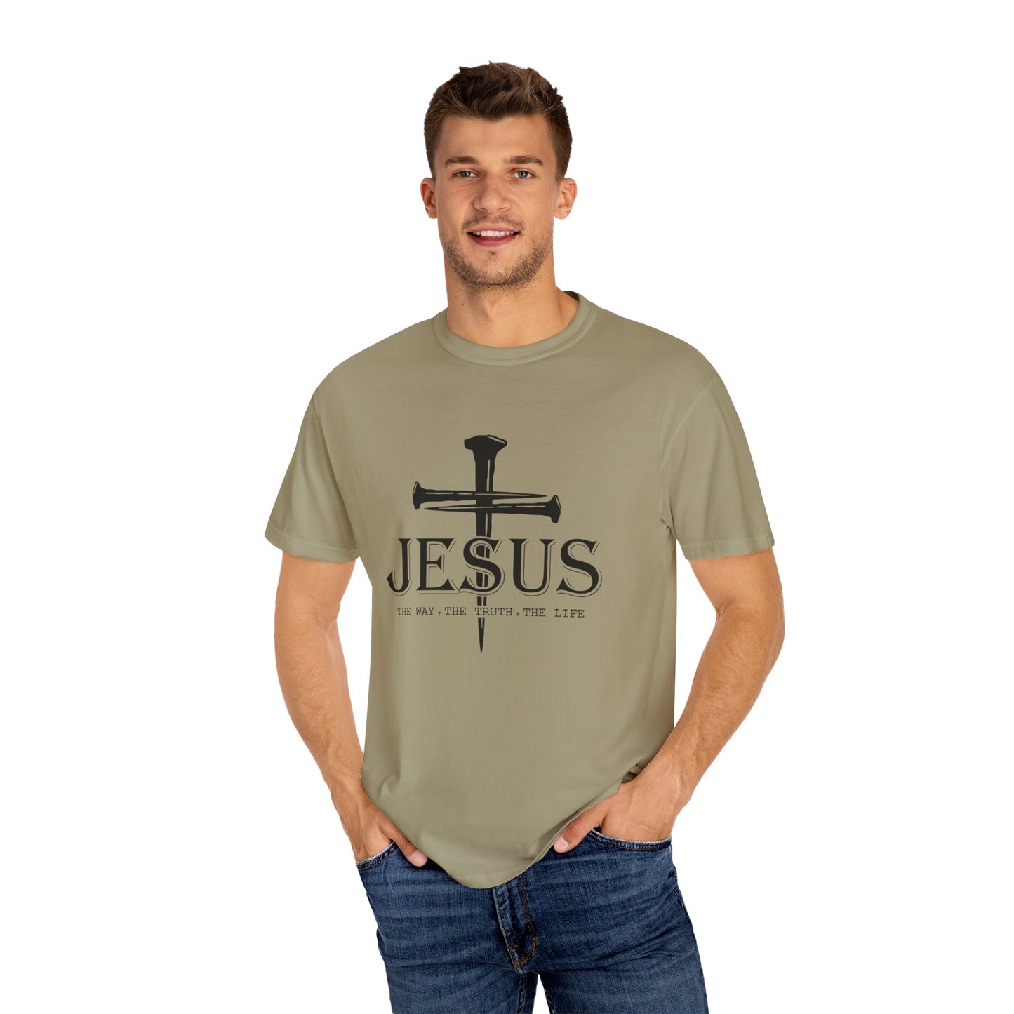 Jesus Cross Garment-Dyed T-Shirt